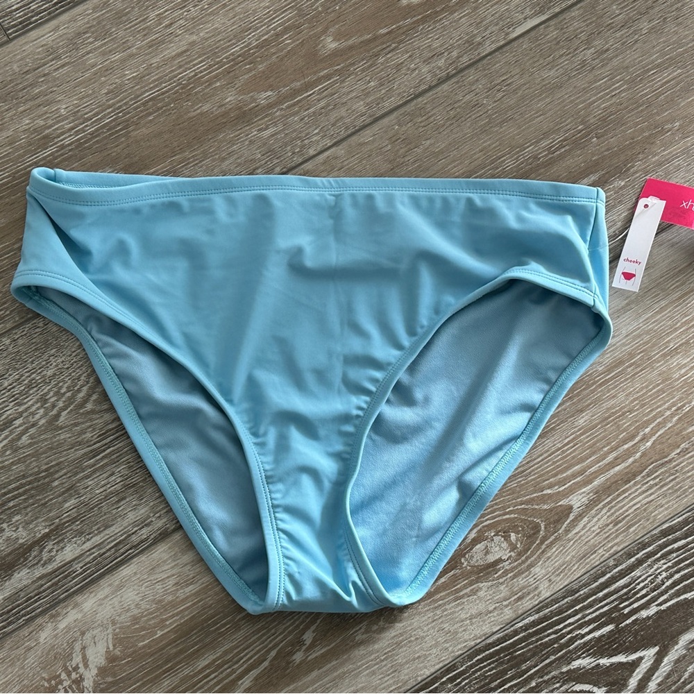 NWT! Sz 1X Xhilaration Swimwear Turquoise Blue Bikini Bottoms